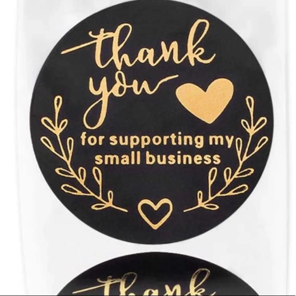- 500 POSH RESELLER BLACK SMALL BUSINESS STICKER NEW